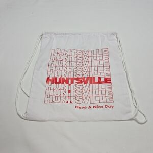 New Huntsville Rocket Thank You Style Bag Print White Drawstring Bag